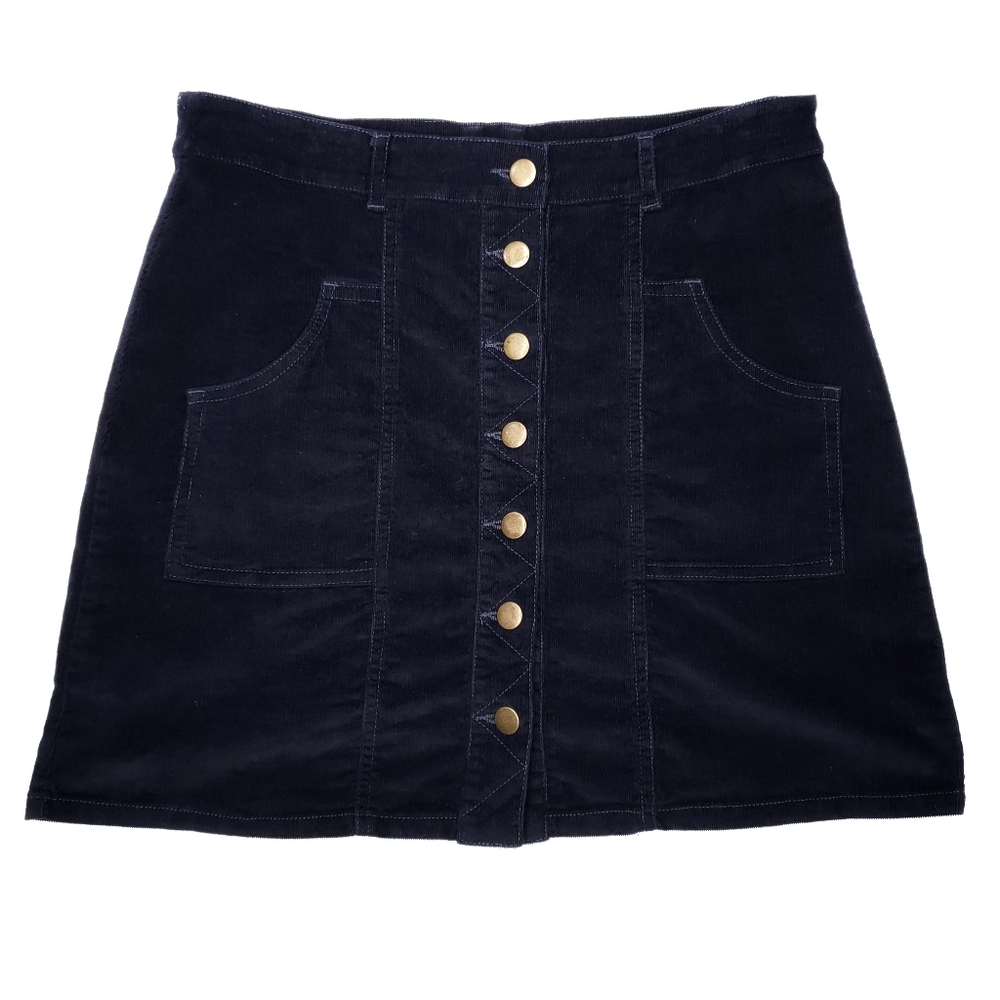Altar'd State Kearney Corduroy Button Front Skirt